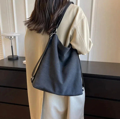 2 in 1 Elegant Women's Handbag - Practical Shoulder Bag in Synthetic Leather, Spacious Compartments, Ideal for Daily Use