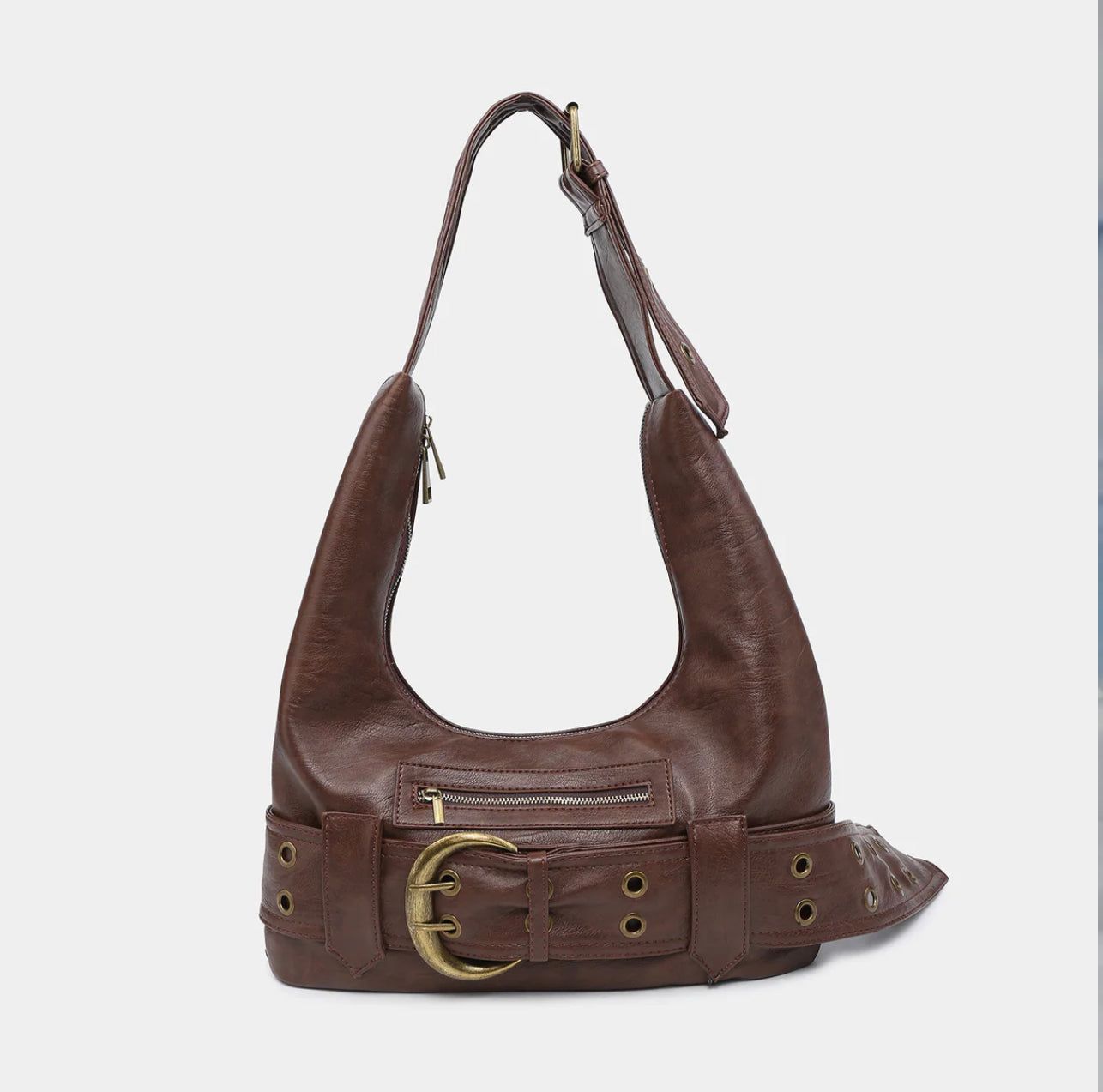 Eclectic Women's Hobo Bag in Denim with Adjustable Strap – Compact and Spacious Handbag for a Trendy Style