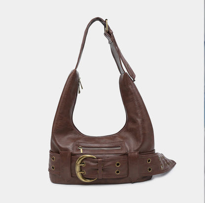 Eclectic Women's Hobo Bag in Denim with Adjustable Strap – Compact and Spacious Handbag for a Trendy Style