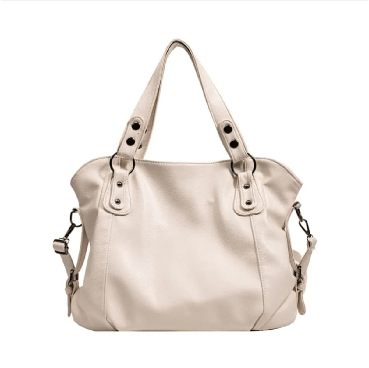 Elegant Vegan Leather Women's Handbag with Adjustable Shoulder Strap – 5 Colors Available, 40x28x11 cm