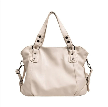 Elegant Vegan Leather Women's Handbag with Adjustable Shoulder Strap – 5 Colors Available, 40x28x11 cm