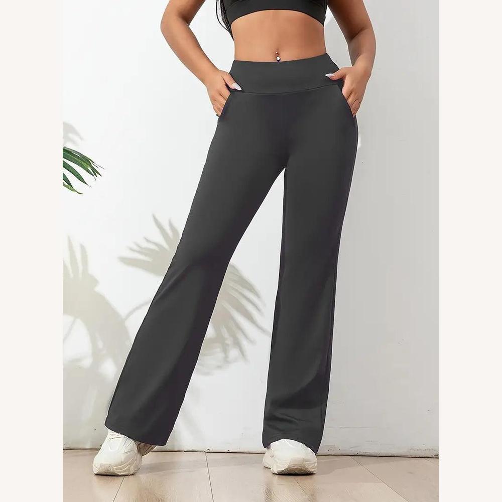 Pantalon de Yoga Femme Taille Haute Élastique en Tissu Respirant – Confort Optimal pour Sport et Détente