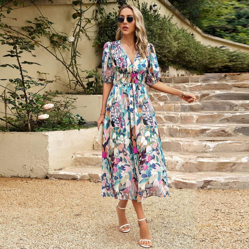 Robe Longue Femme Élégante en Coton et Polyester – Confort Optimal pour Toutes les Occasions