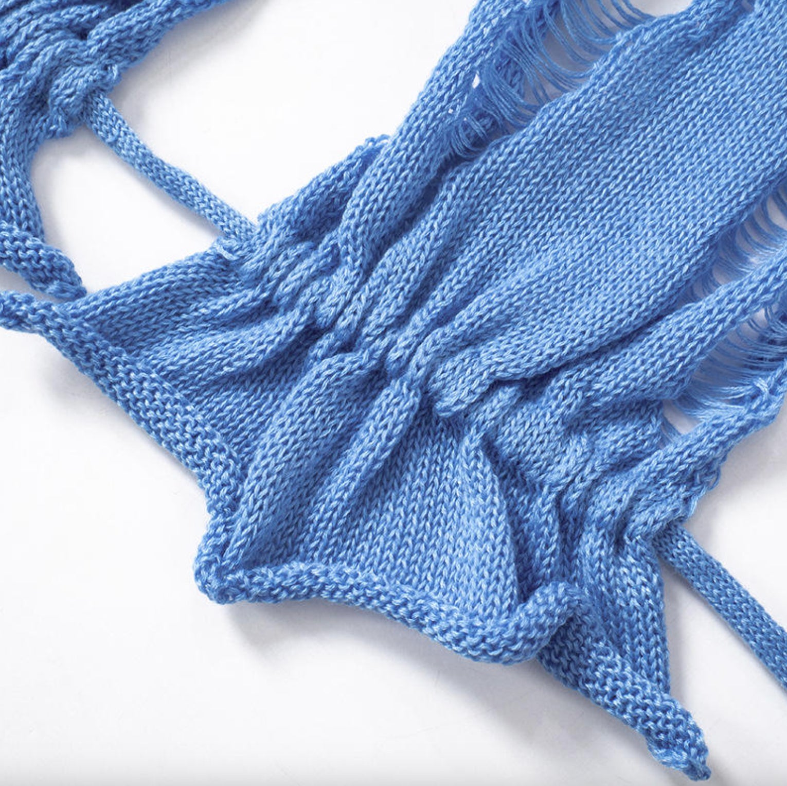 Ensemble Sexy à Lacets Sans Dos avec Détails à Volants pour Femme – Décolleté Licou, Ajustement Slim, Parfait pour l'Été