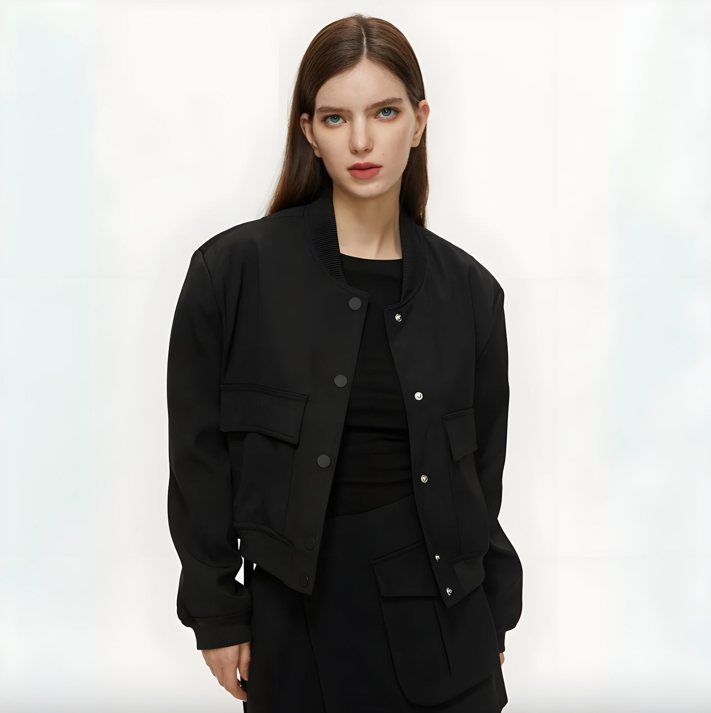 Men's Short White Jacket Size M Cotton-Polyester Blend Urban Style