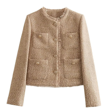 Chic Women's Blazer with Gold Buttons