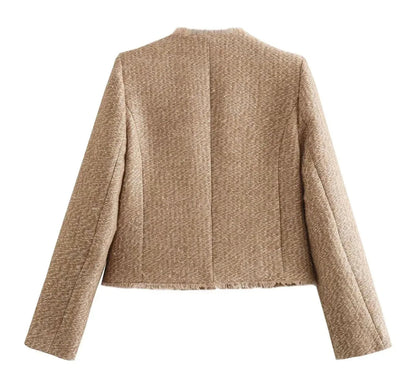 Chic Women's Blazer with Gold Buttons