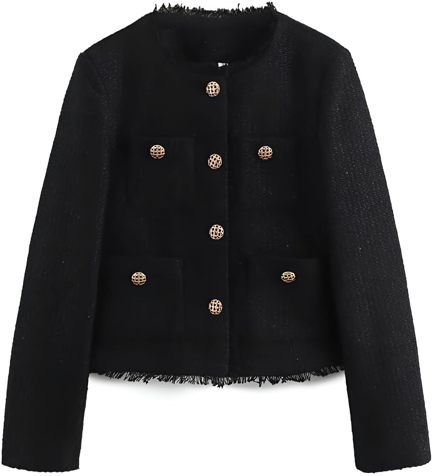 Chic Women's Blazer with Gold Buttons