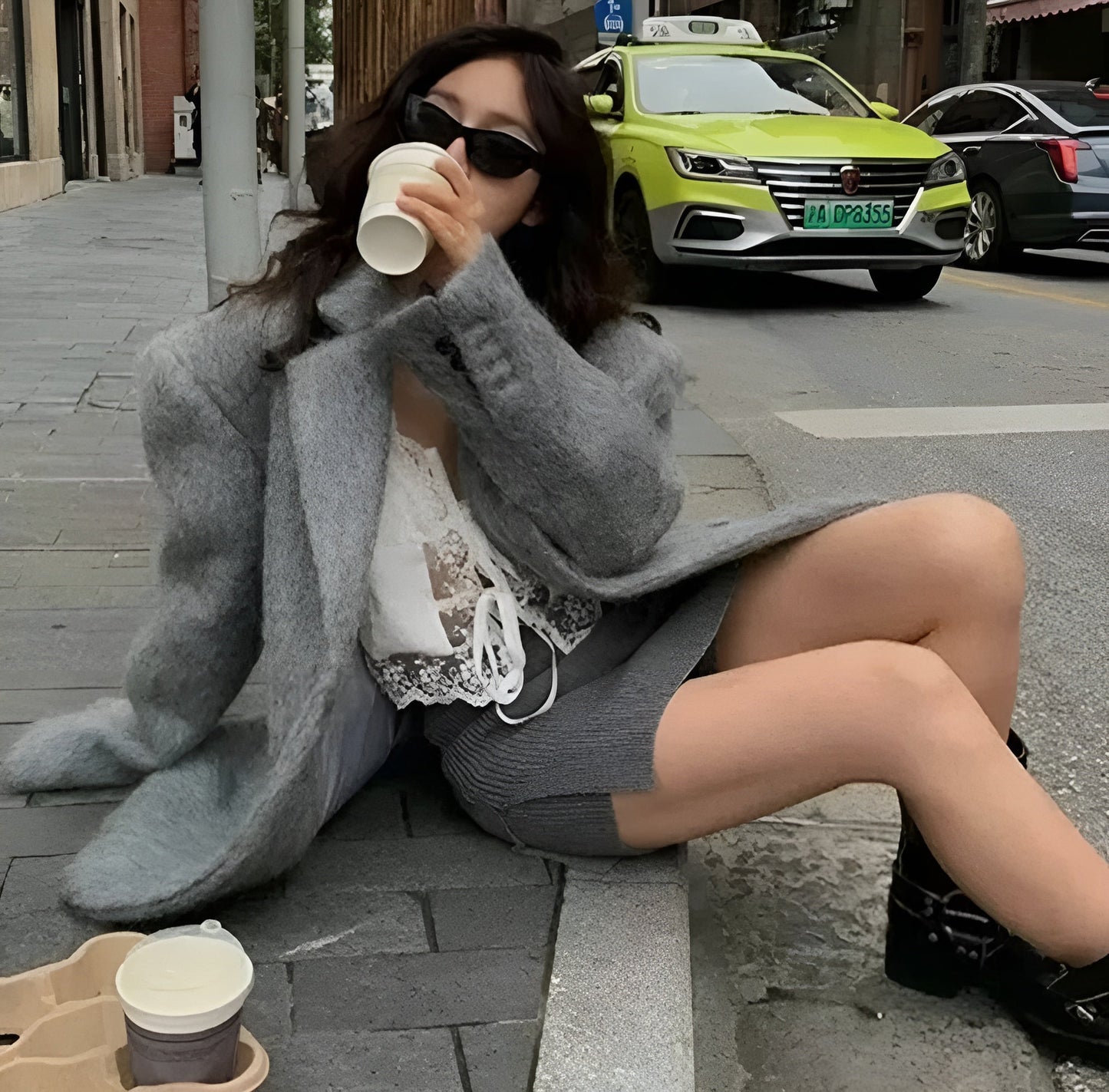 Women's Blazer Jacket  Faux Fur Polyester