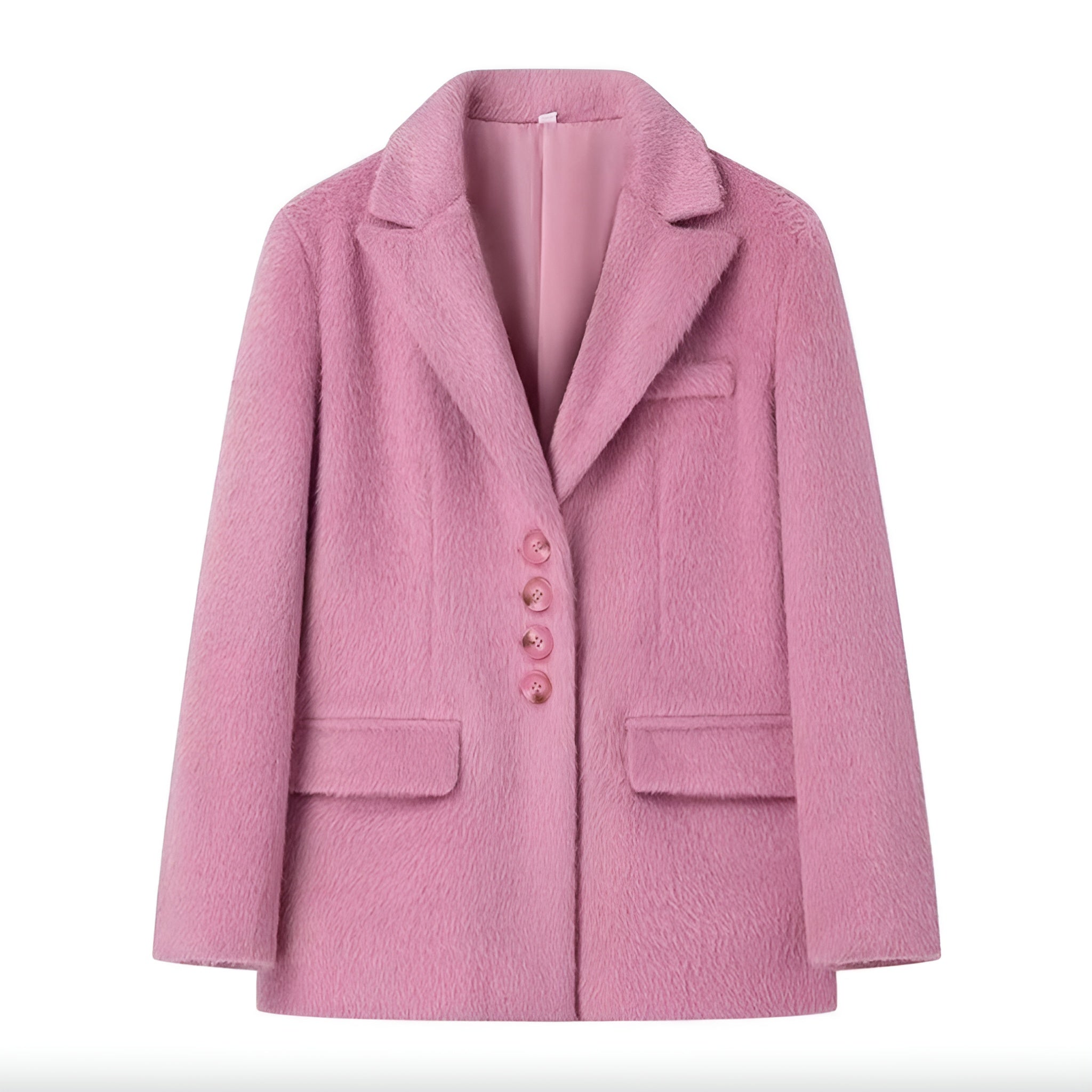 Veste Blazer Femme Noir Taille L Fausse Fourrure Polyester