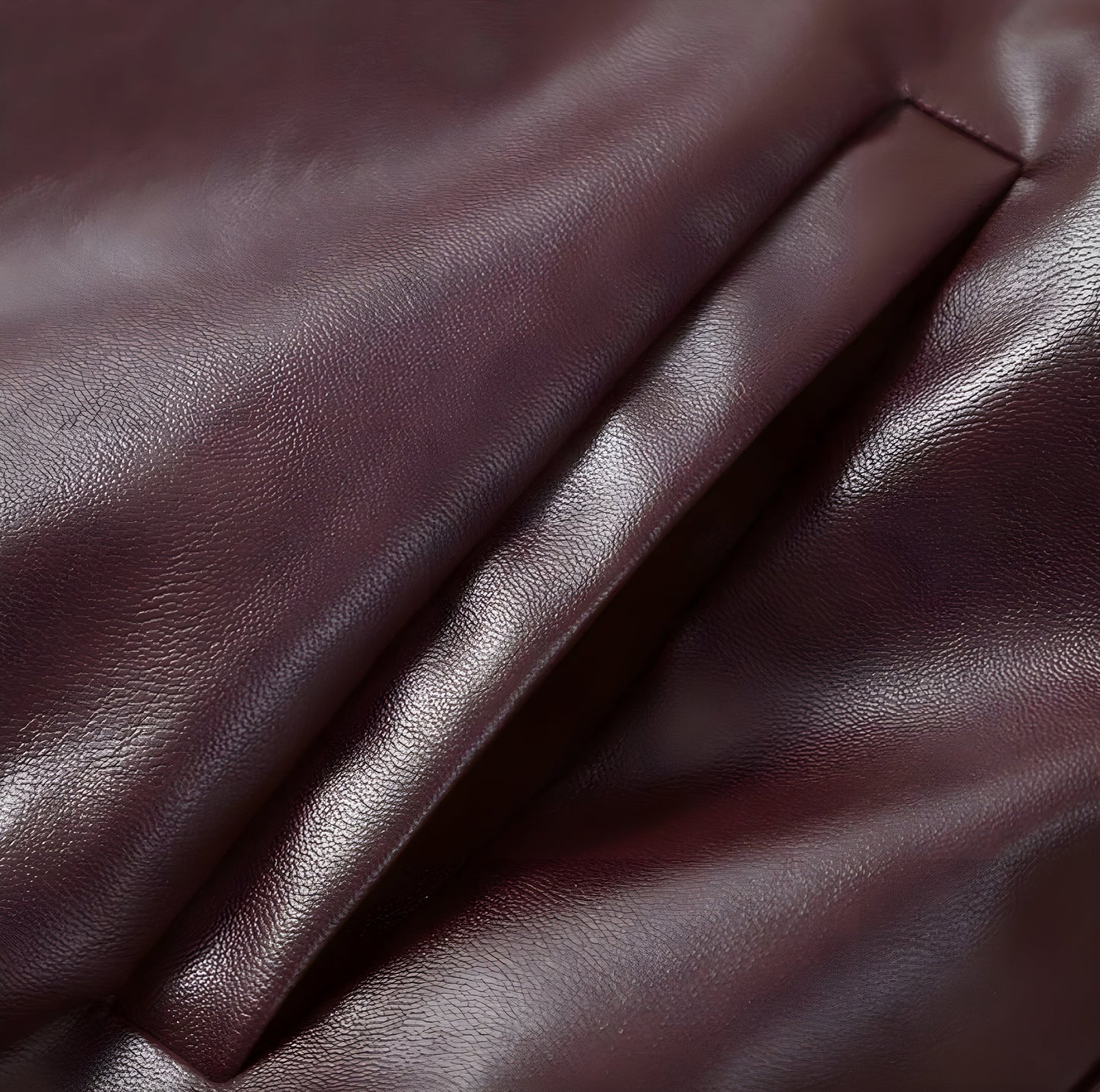 Women's Elegant Synthetic Leather Bomber Jacket with Elastic Waist – Modern and Versatile Style