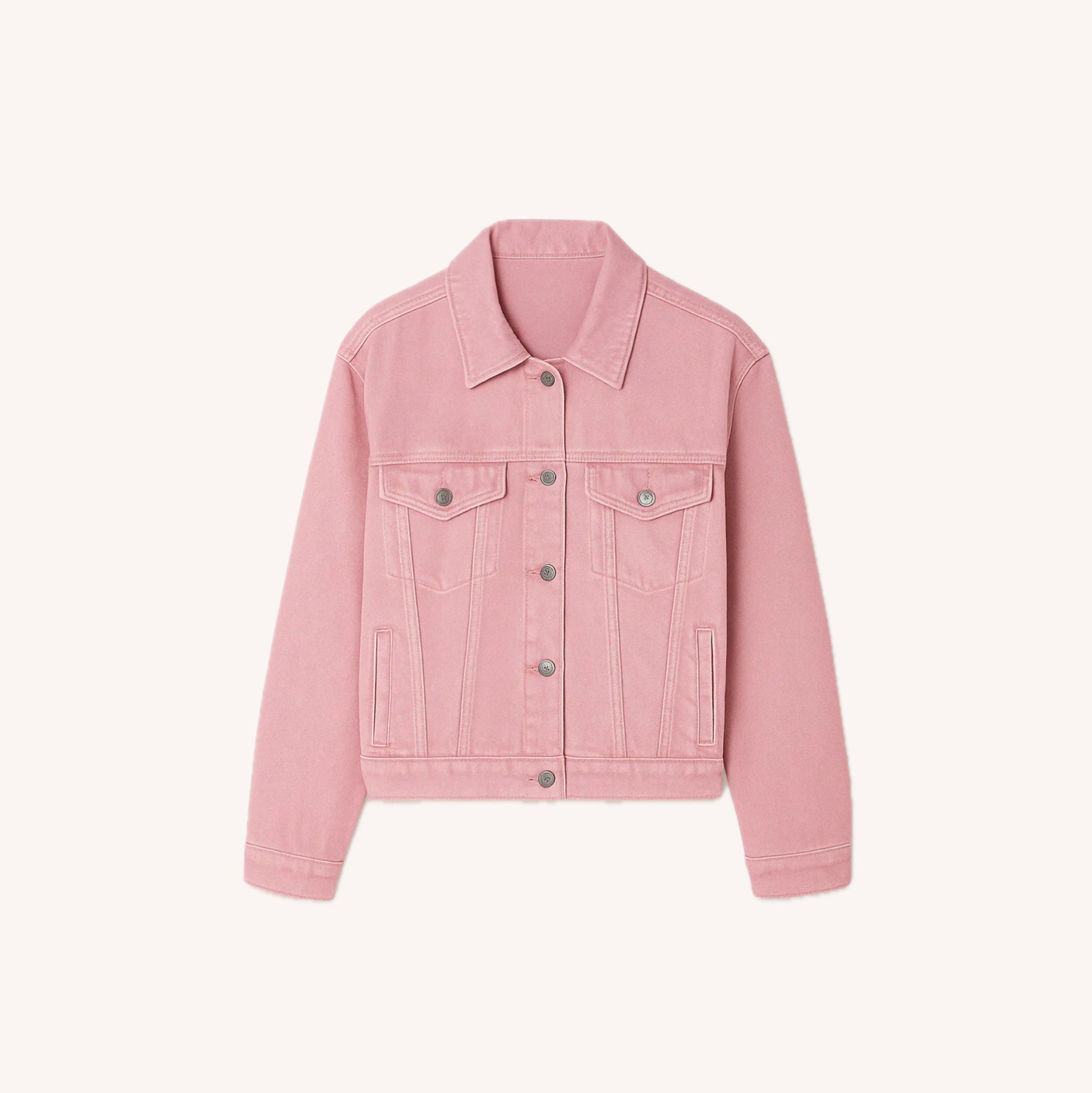 Veste Femme en Jean Rose Taille M Coton 100%