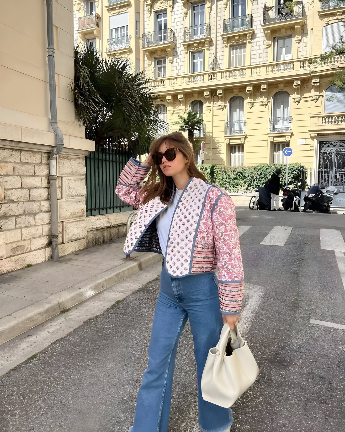 Women's Reversible Jacket Blue/Pink Size M Quilted Polyester