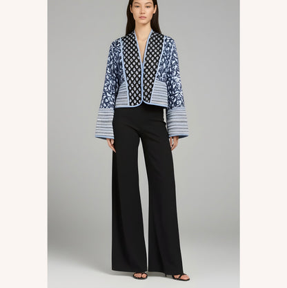 Women's Reversible Jacket Blue/Pink Size M Quilted Polyester