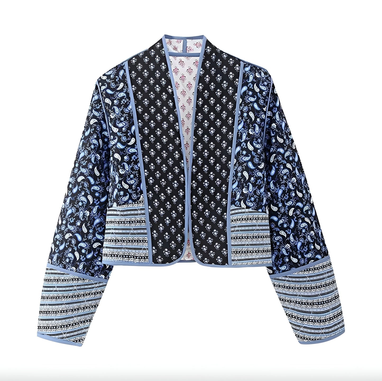 Women's Reversible Jacket Blue/Pink Size M Quilted Polyester