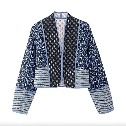 Women's Reversible Jacket Blue/Pink Size M Quilted Polyester