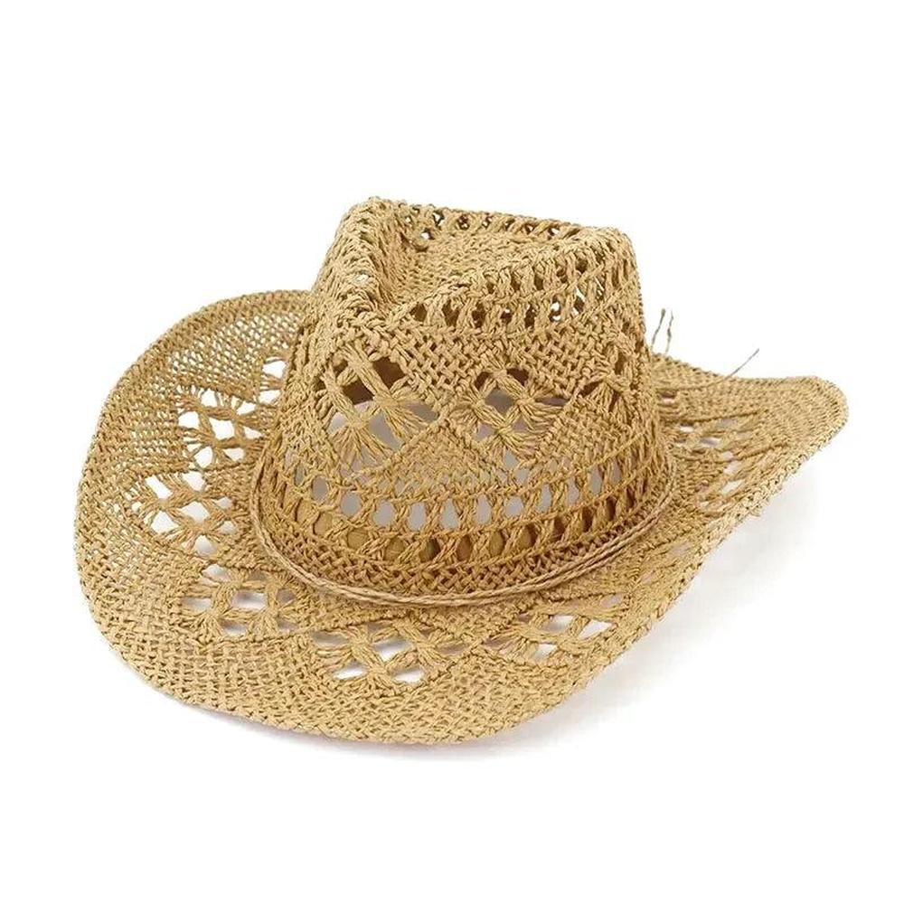 Women's Lightweight Straw Hat - Elegant Boater for Summer, Sun Protection and Optimal Comfort