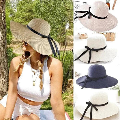Adjustable Straw Hat for Women with Sun Protection – 12 cm Wide Brim, Summer Comfort