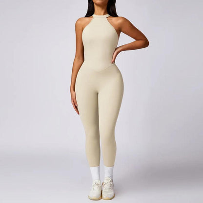 Women's Sculpting Seamless Sports Jumpsuit – Breathable and Stretchy Fabric, High Neck, Ideal for Yoga and Training