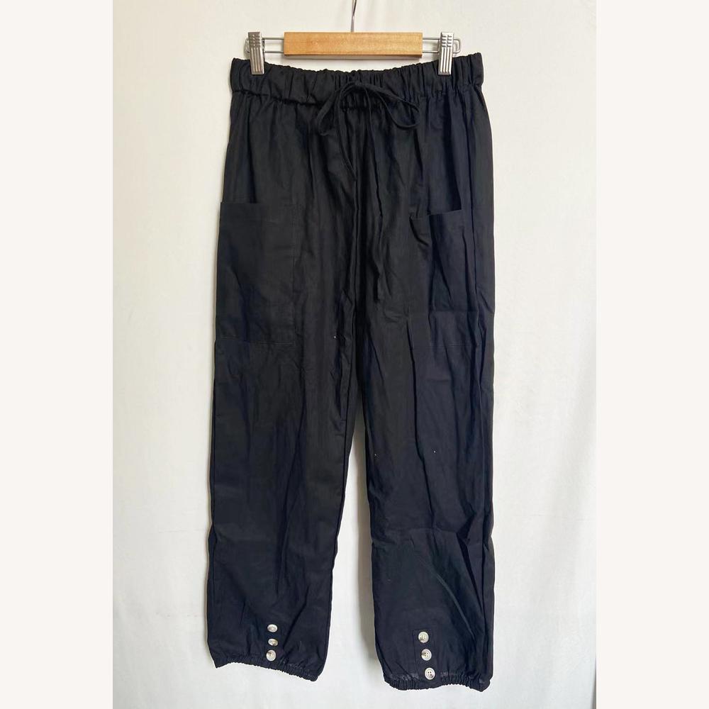 Pantalon Fluide Femme en Coton et Lin – Confort Décontracté, Coupe Légère, Plusieurs Tailles et Couleurs Disponibles