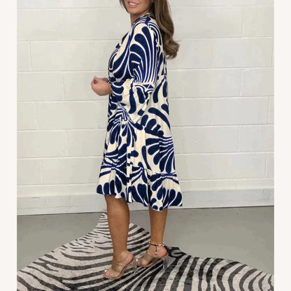 Long Summer Dress for Women Chic with Floral Pattern - Lightweight and Comfortable Fabric for Summer