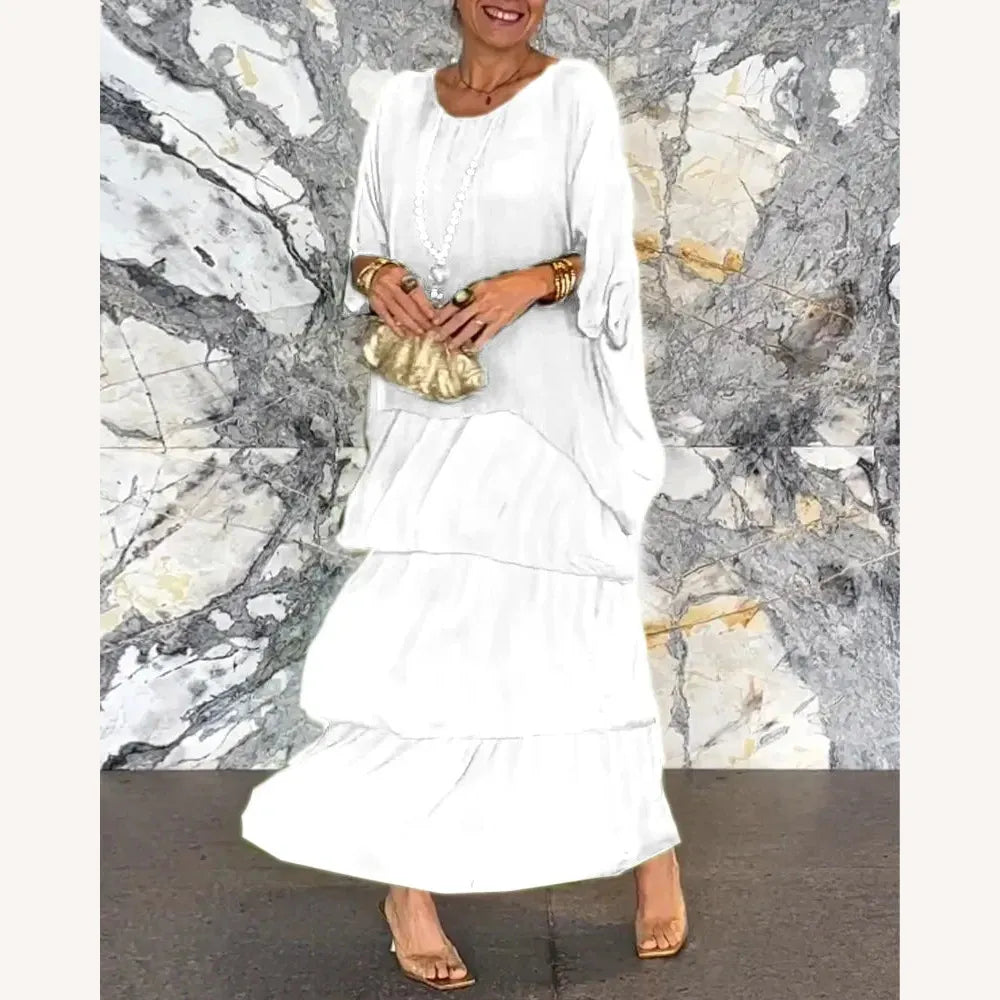 Variant image for Robe Longue Élégante Femme à Encolure en V – Idéale pour Événements et Été, Robe de Soirée Longue en Tissu Respirant-31