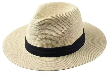 Adjustable Straw Panama Hat for Men and Women – Elegant Summer Accessory with Sun Protection