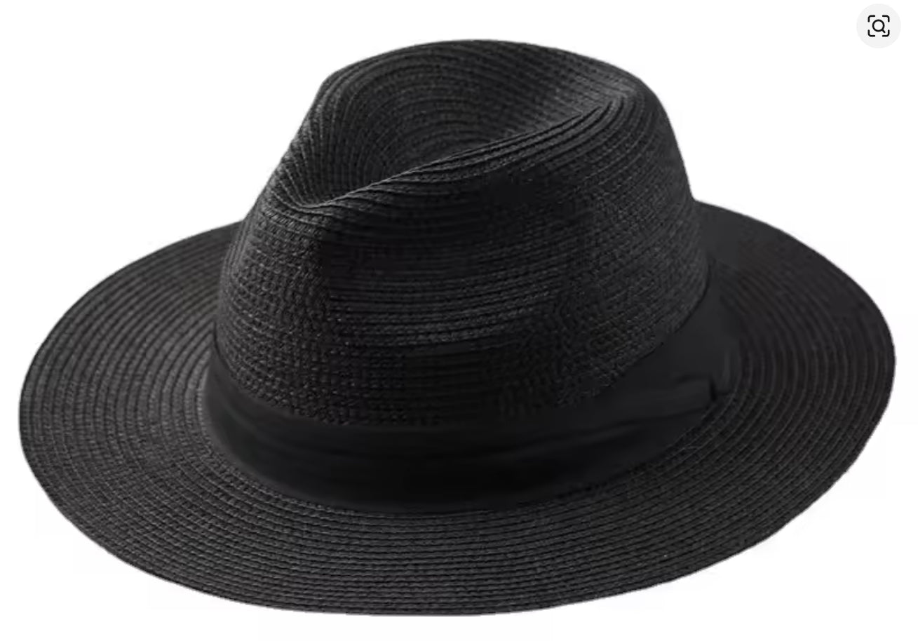 Chapeau Panama en Paille Ajustable pour Homme et Femme – Élégant Accessoire d'Été avec Protection Solaire