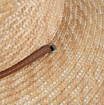 Women's Lightweight Straw Hat with Sun Protection – Elegant Adjustable Summer Accessory 56-58 cm