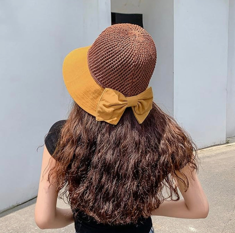 Chapeau de Paille Femme Léger avec Protection Solaire – Canotier Estival Élégant