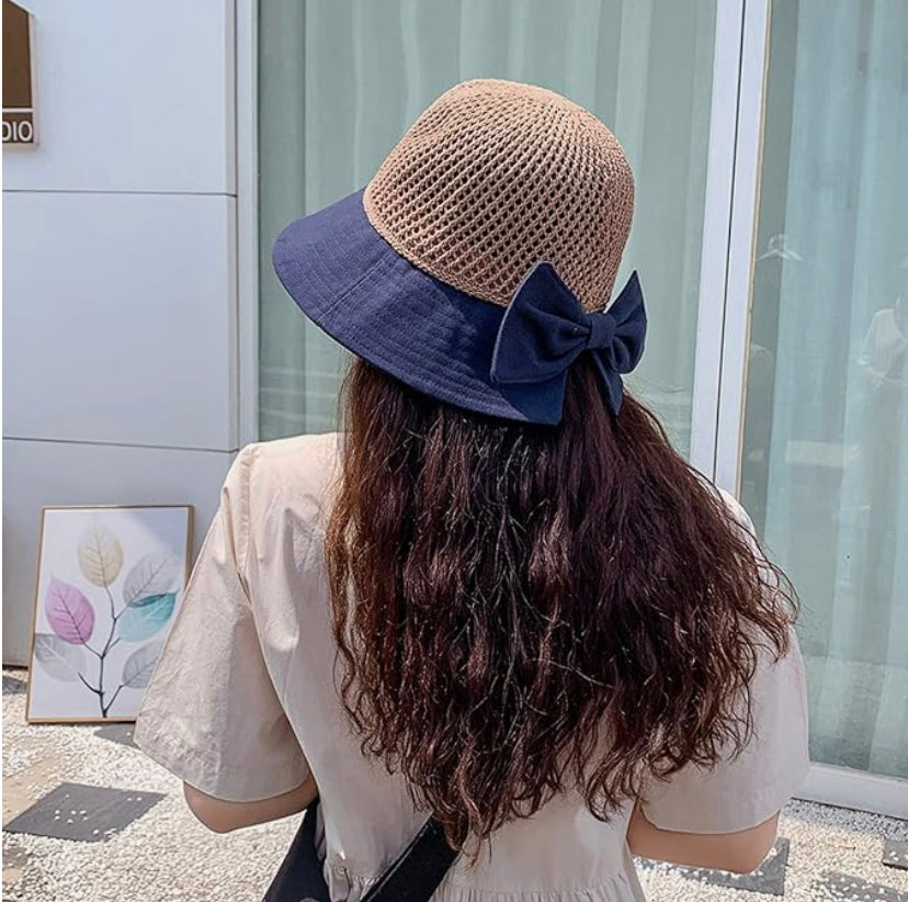 Chapeau de Paille Femme Léger avec Protection Solaire – Canotier Estival Élégant