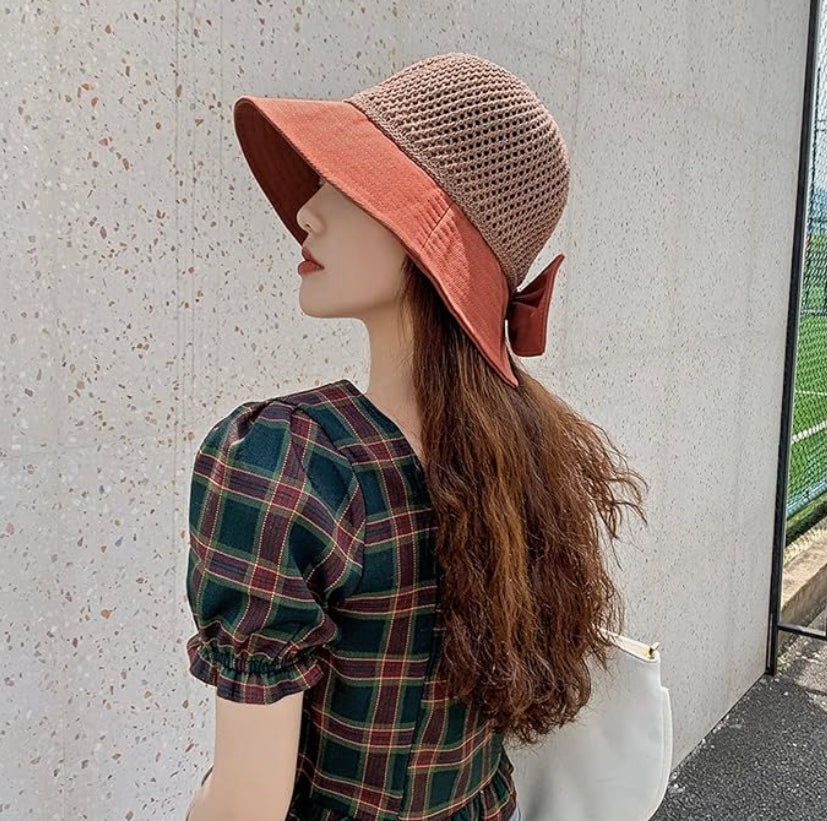 Chapeau de Paille Femme Léger avec Protection Solaire – Canotier Estival Élégant