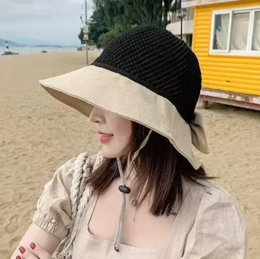 Chapeau de Paille Femme Léger avec Protection Solaire – Canotier Estival Élégant