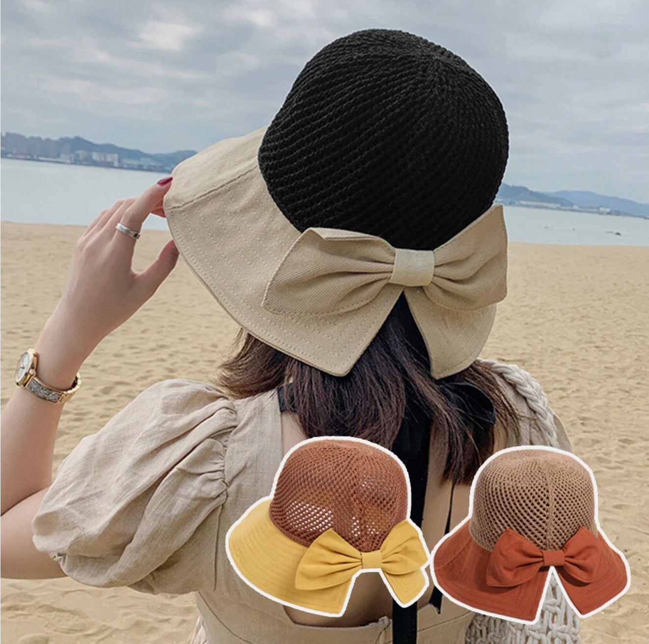 Chapeau de Paille Femme Léger avec Protection Solaire – Canotier Estival Élégant