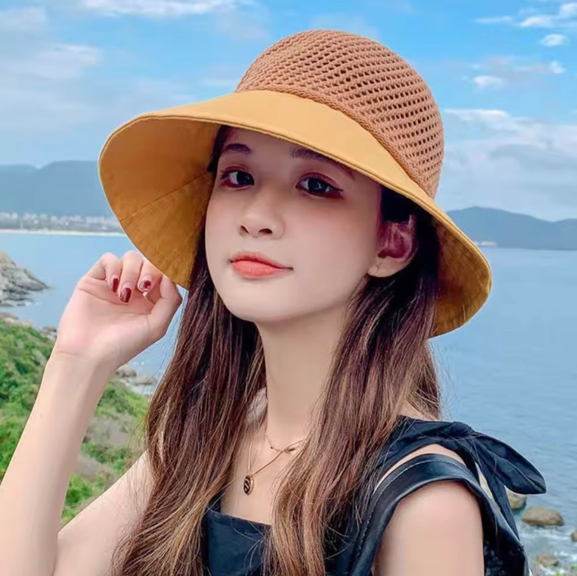Chapeau de Paille Femme Léger avec Protection Solaire – Canotier Estival Élégant