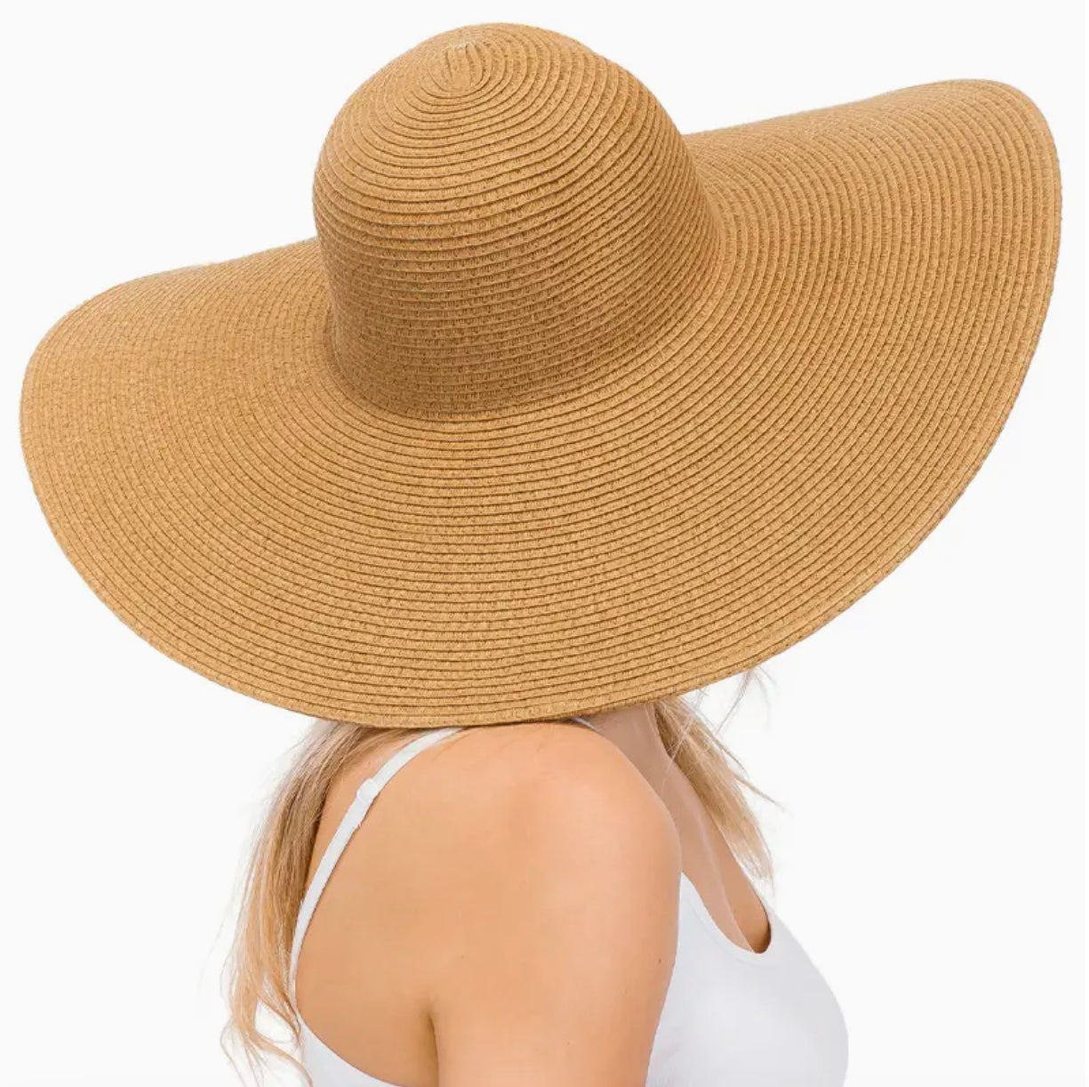 Chapeau de Paille Estival Léger Femme avec Protection Solaire Ajustable 54-58 cm – Idéal Plage et Sorties d'Été
