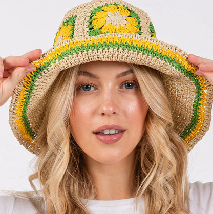Women's Lightweight Ecological Straw Hat – Elegant Summer Accessory with Sun Protection