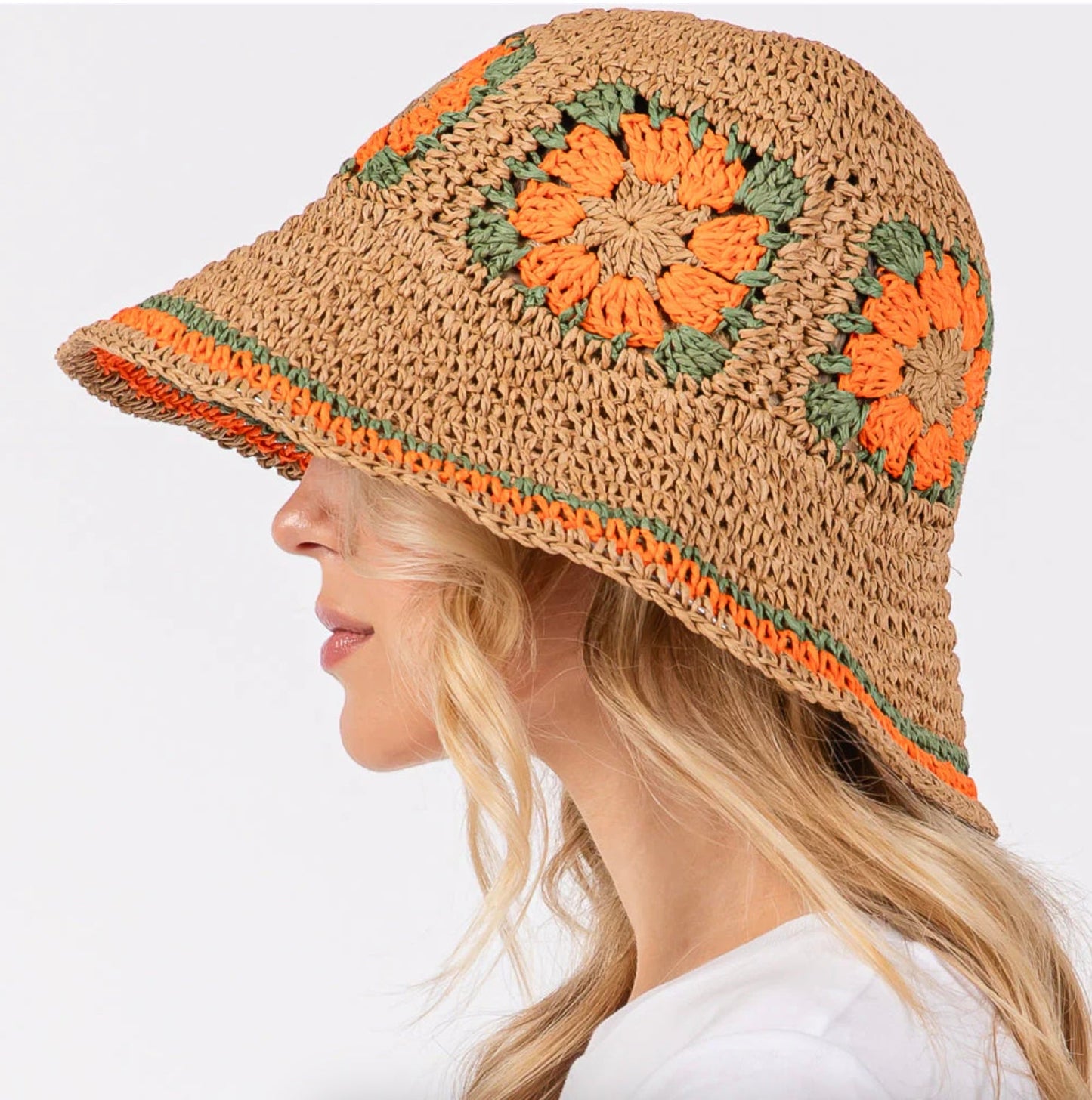 Women's Lightweight Ecological Straw Hat – Elegant Summer Accessory with Sun Protection