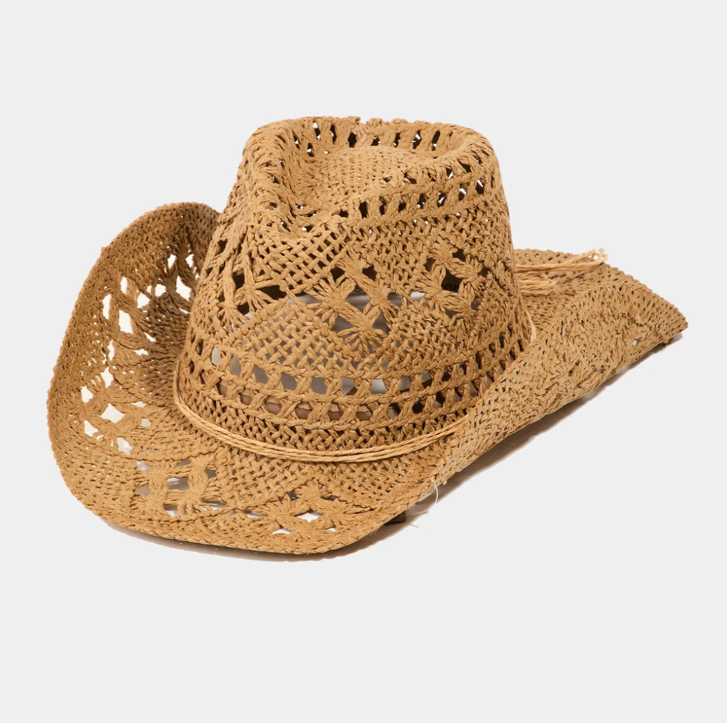 Women's Lightweight Straw Hat - Elegant Boater for Summer, Sun Protection and Optimal Comfort