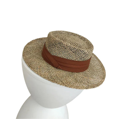 Lightweight Unisex Straw Hat with Sun Protection – Elegant Boater Hat for Men and Women