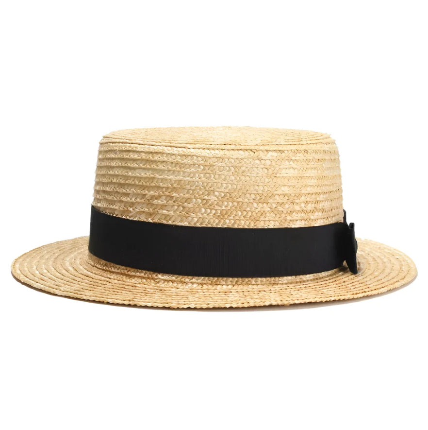 Women's Lightweight Straw Hat with Sun Protection – Chic Adjustable Summer Accessory