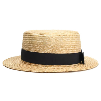 Women's Lightweight Straw Hat with Sun Protection – Chic Adjustable Summer Accessory