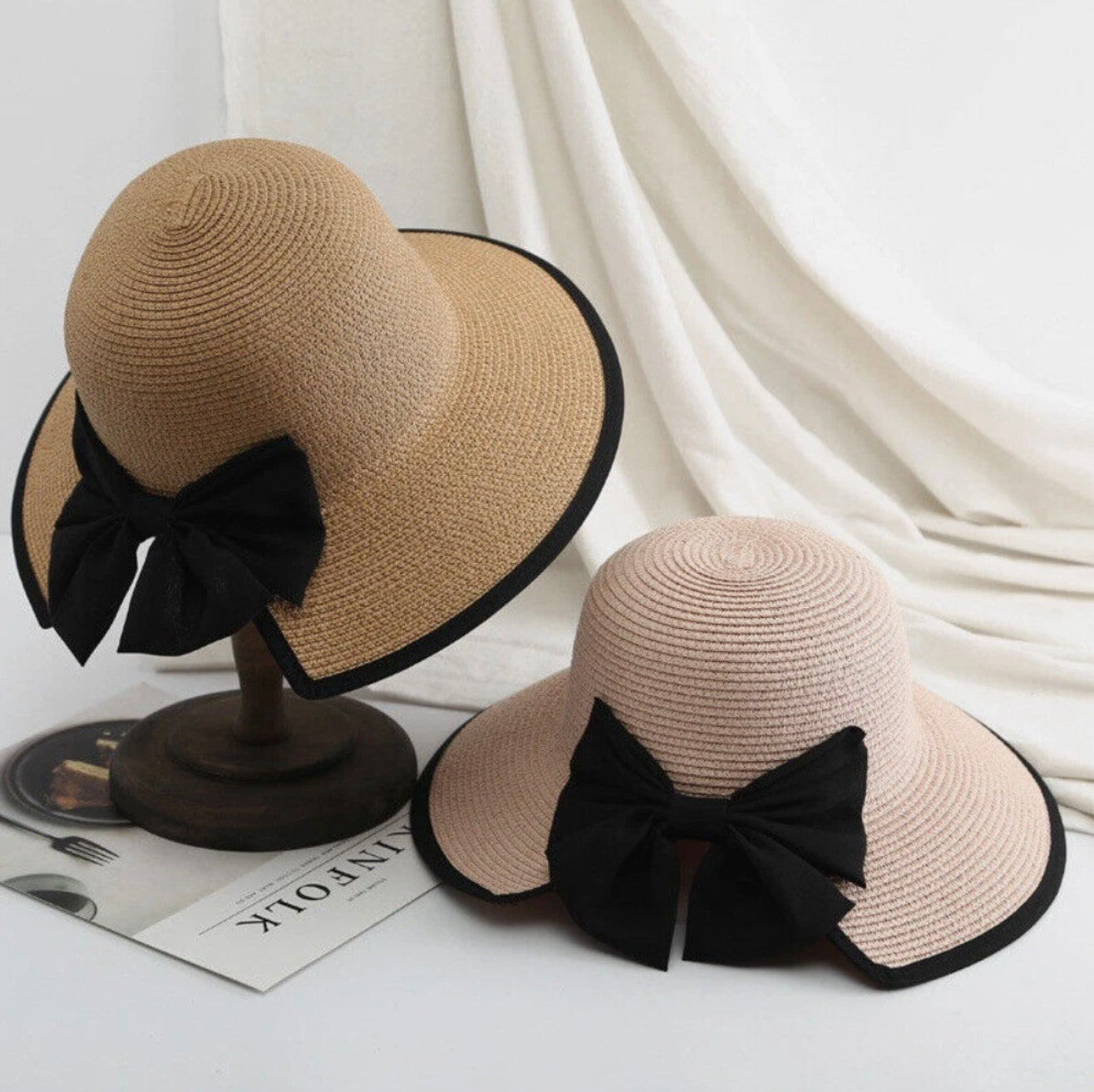 Chapeau de Paille Léger Femme avec Protection Solaire – Accessoire Estival Élégant et Chic