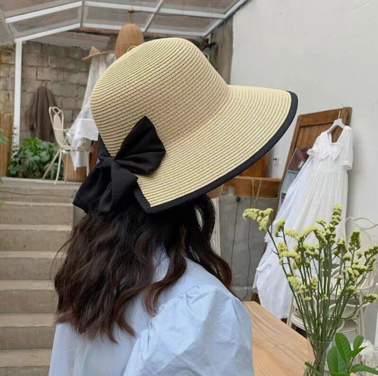 Chapeau de Paille Léger Femme avec Protection Solaire – Accessoire Estival Élégant et Chic