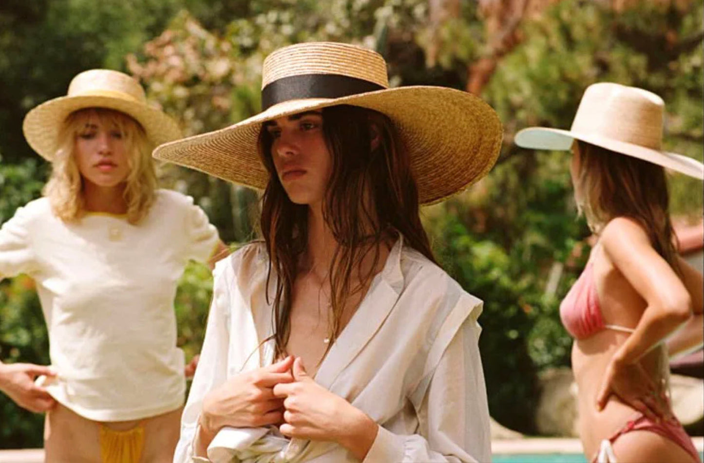 Women's Adjustable Straw Hat – Summer Elegance with Sun Protection, Head Circumference 54-59 cm