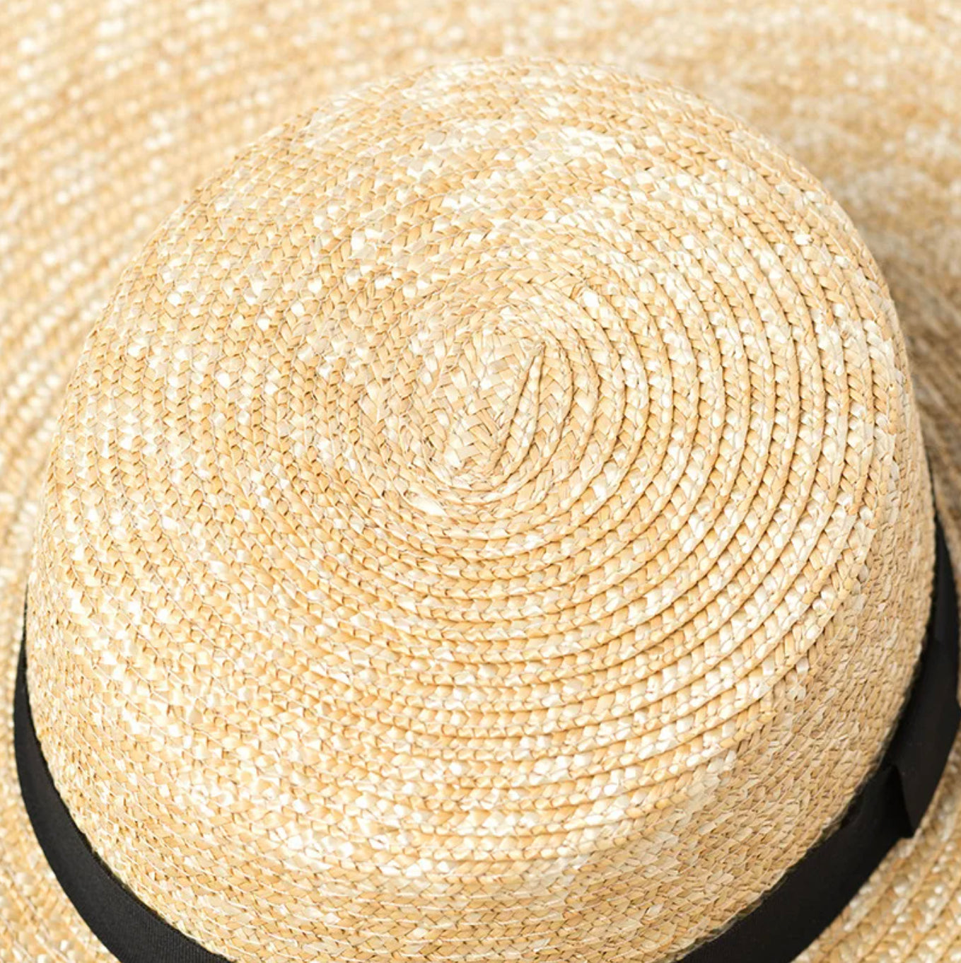 Women's Adjustable Straw Hat – Summer Elegance with Sun Protection, Head Circumference 54-59 cm