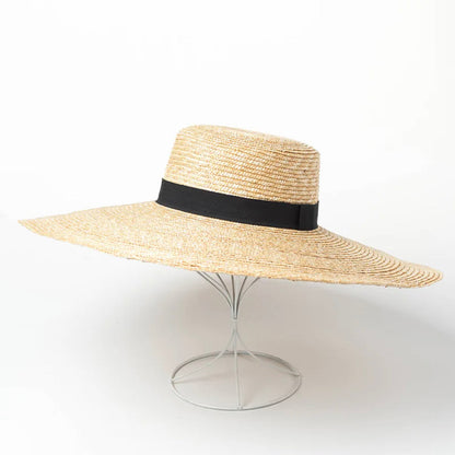 Women's Adjustable Straw Hat – Summer Elegance with Sun Protection, Head Circumference 54-59 cm