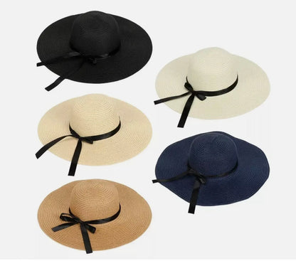 Adjustable Straw Hat for Women with Sun Protection – 12 cm Wide Brim, Summer Comfort