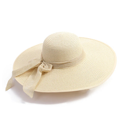 Adjustable Women's Straw Hat with Sun Protection – Elegant Summer Accessory 10 cm Brims