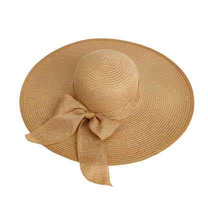 Adjustable Women's Straw Hat with Sun Protection – Elegant Summer Accessory 10 cm Brims